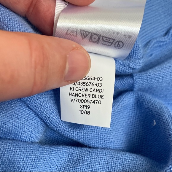 GAP Cornflower Blue Button Front 100% Cotton Cardigan Women's Size Large - Picture 7 of 7